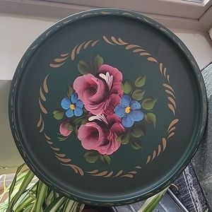 Vintage Nashco Product New York Hand Painted 11" Metal Tray.